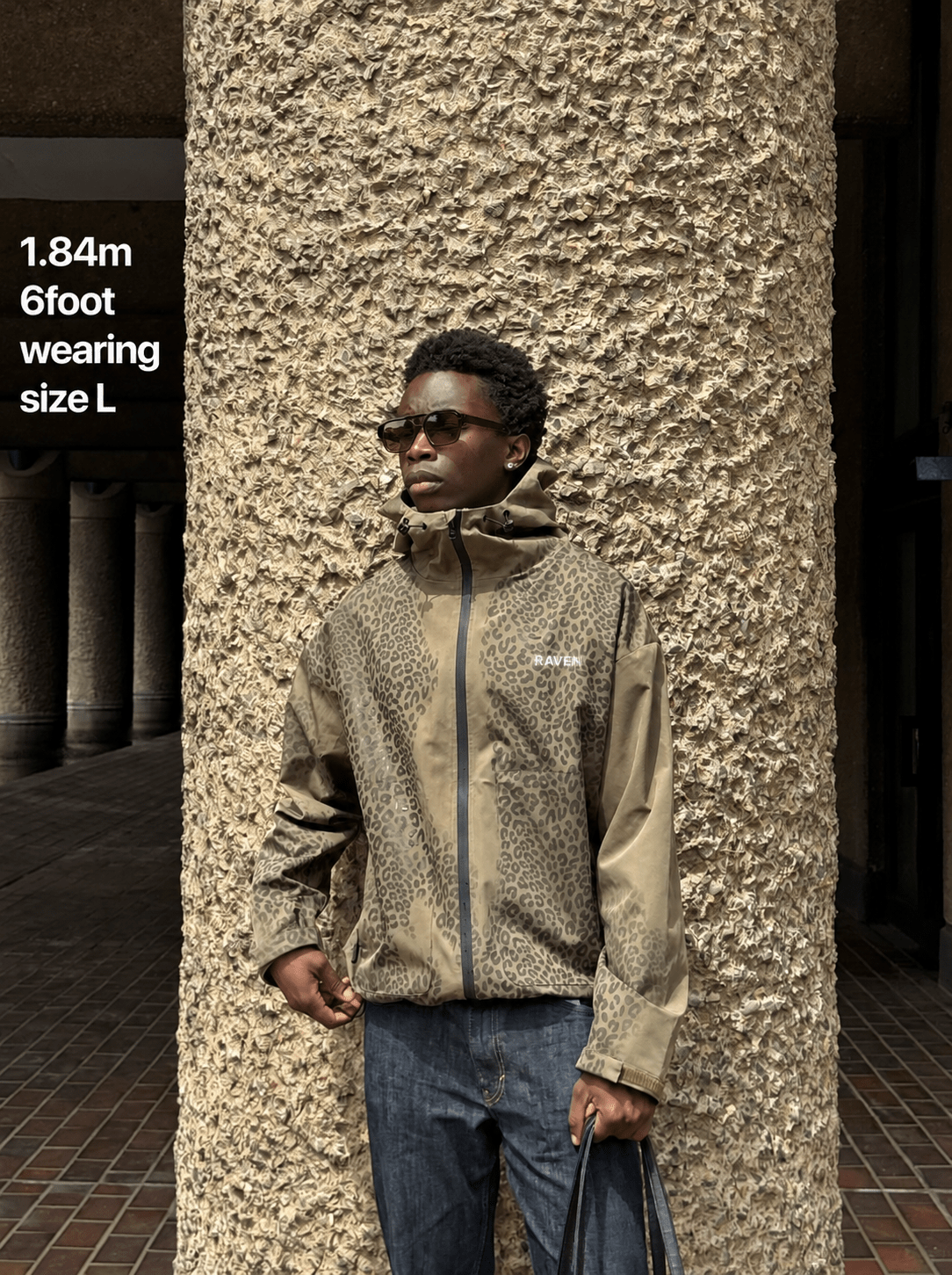 Water Reactive Cheetah Rain Jacket - Green