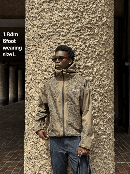 Water Reactive Cheetah Rain Jacket - Green